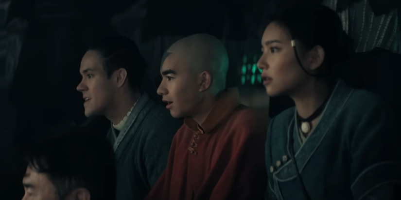 Ian Ousley, Gordon Cormier, and Kiawentiio in Netflix's Avatar: The Last Airbender