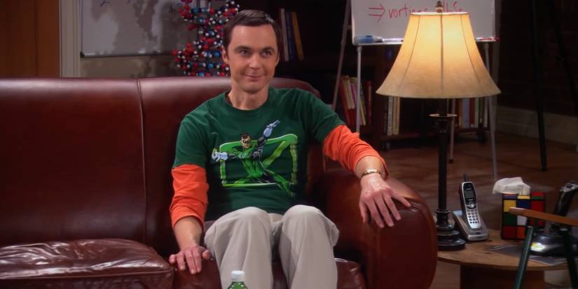Sheldon (Jim Parsons) finds his spot in The Big Bang Theory.