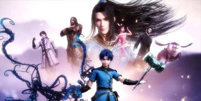 Poster with characters from Soul Land