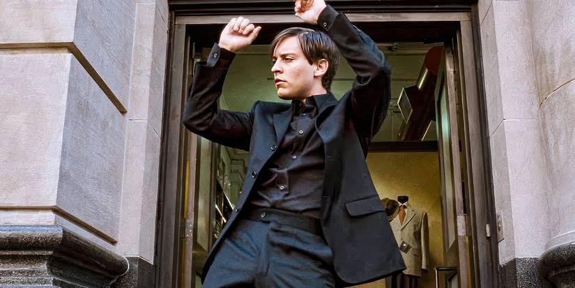 Emo Peter Parker dancing in Spider-Man 3