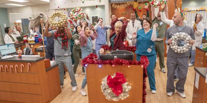 The staff at St. Denis looking festive in 'St. Denis Medical'