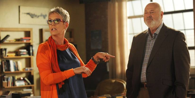 Rob Reiner dan Jamie Lee Curtis dalam sebuah episode Gadis Baru