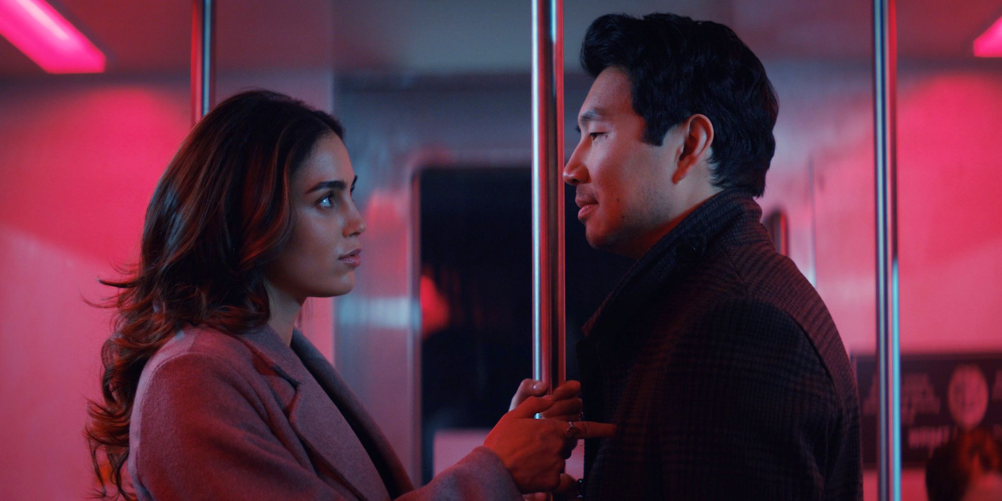 Simu Liu and Melissa Barrera in The Copenhagen Test