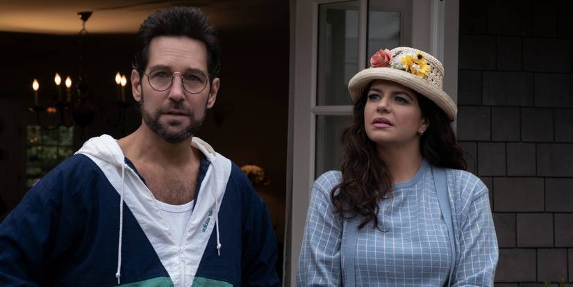 Paul Rudd and Casey Wilson as Ike and Bonnie Herschkopf in 'The Shrink Next Door.'