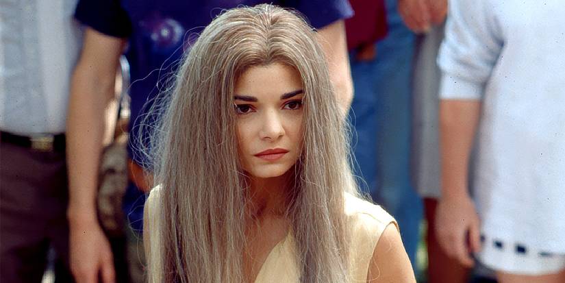 Nadine looks at someone off camera in The Stand.