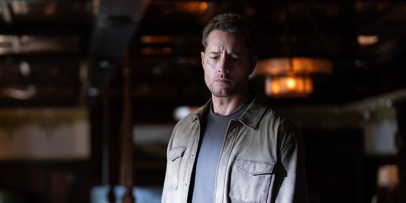 Colter Shaw (Justin Hartley) looks down in the 'Tracker' episode "Eat the Rich"