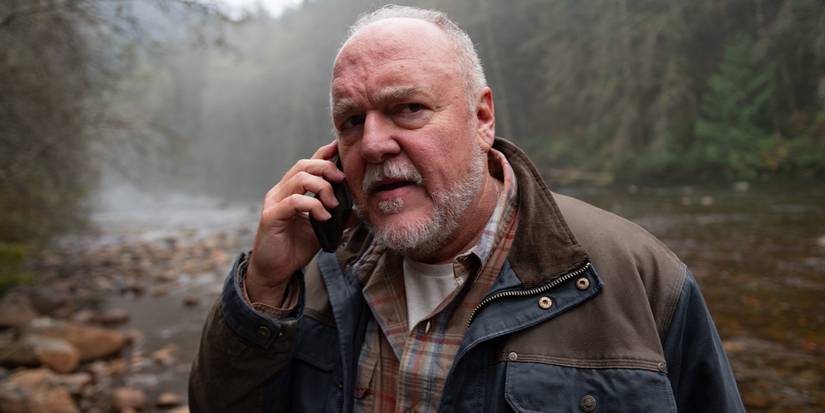 John Keaton (Brent Sexton) on the phone in the 'Tracker' episode "Good Trouble"