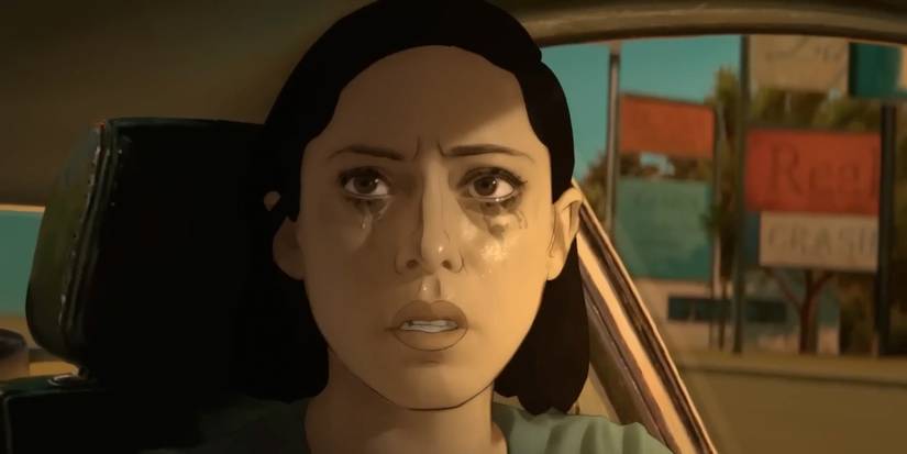 Alma crying in her car in Undone