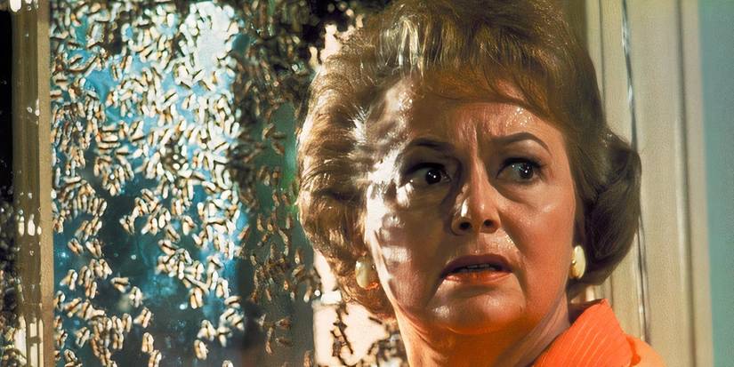 Olivia de Havilland stars in the The Swarm