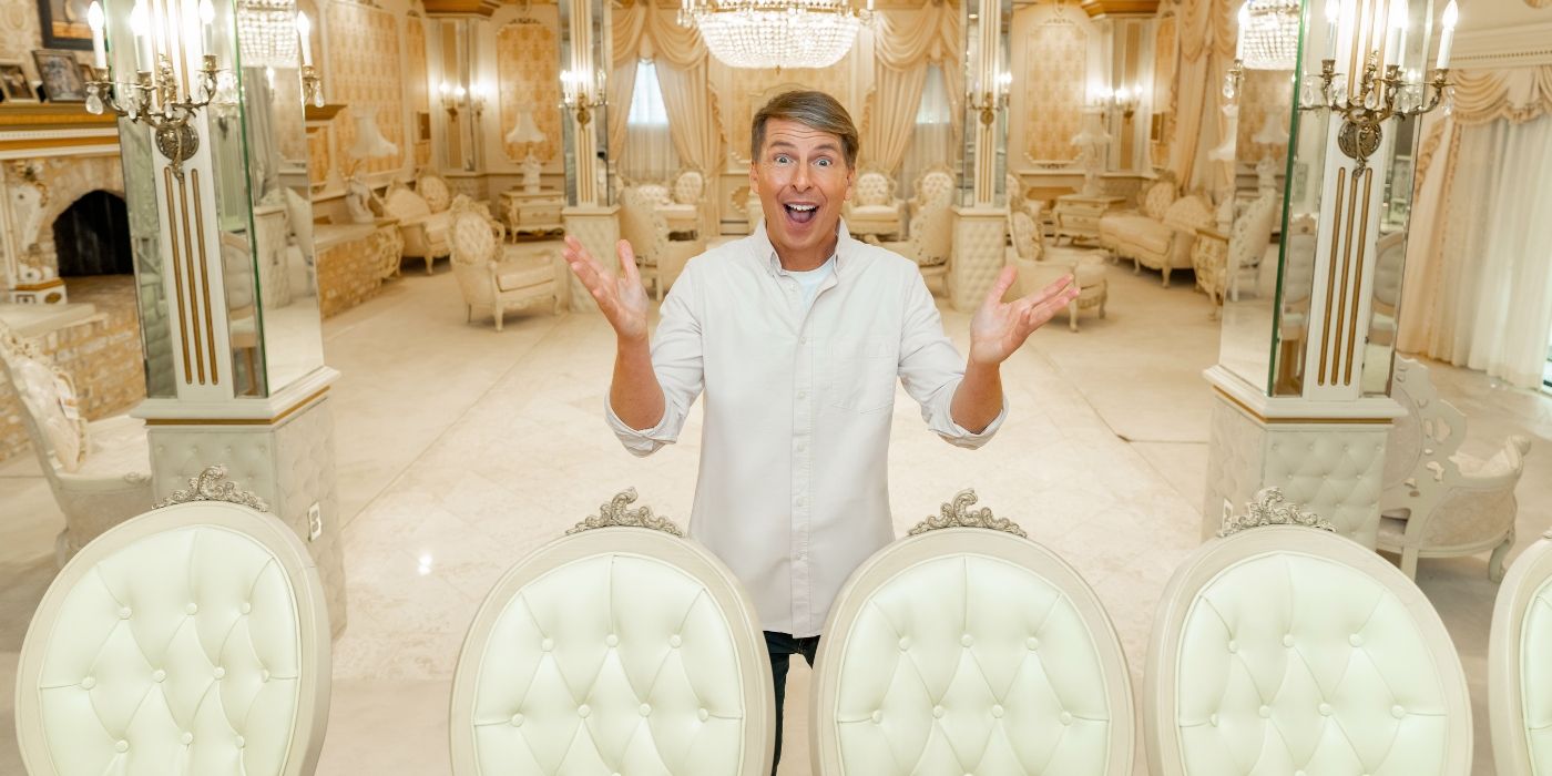 Jack McBrayer in a gold property for 'Zillow Gone Wild.'