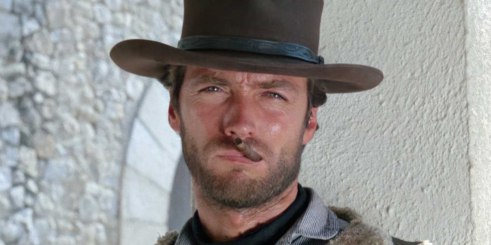 Clint Eastwood as the Man With No Name in A Fistful of Dollars.