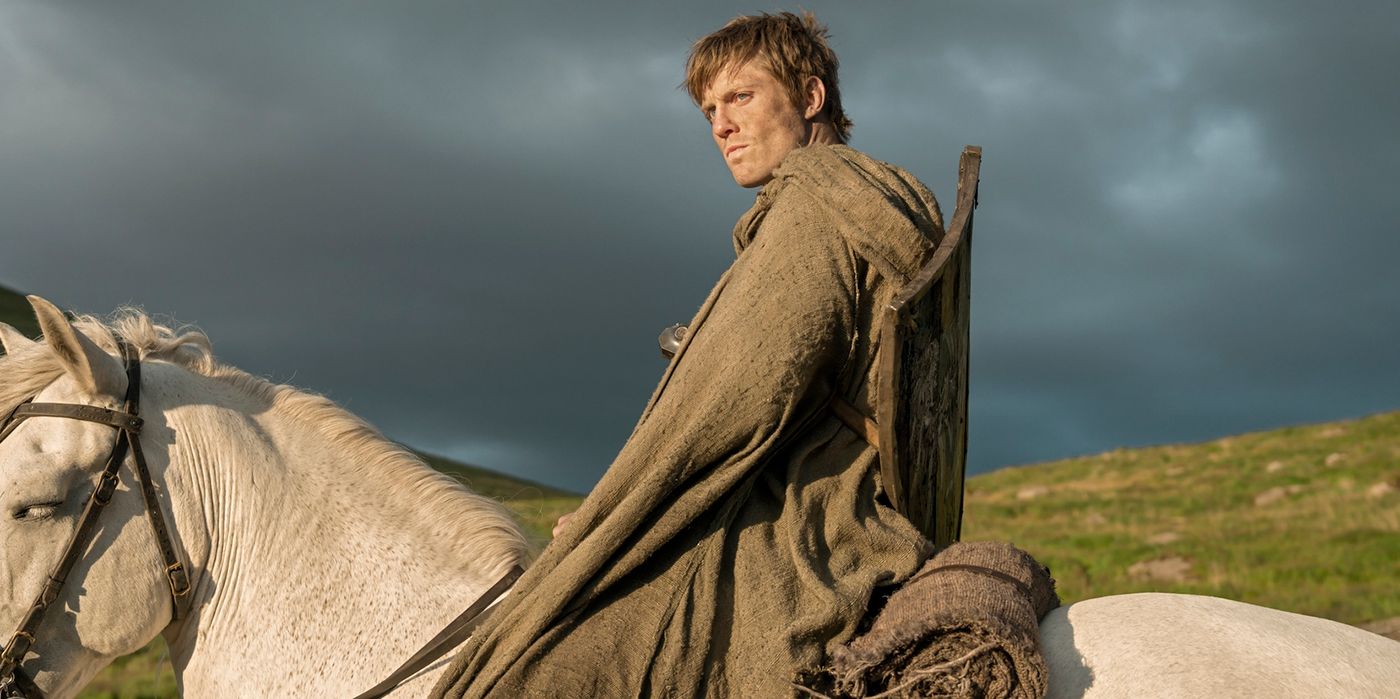 Peter Claffey as Dunk sitting on a horse in A Knight of the Seven Kingdoms Season 1