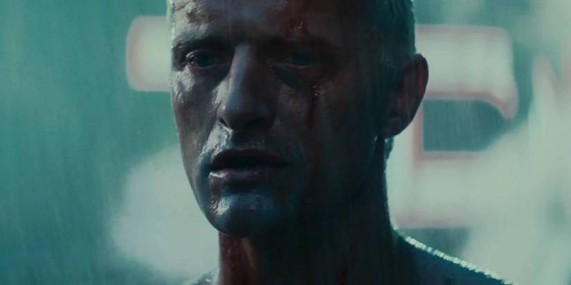 Roy Batty under the rain in Blade Runner