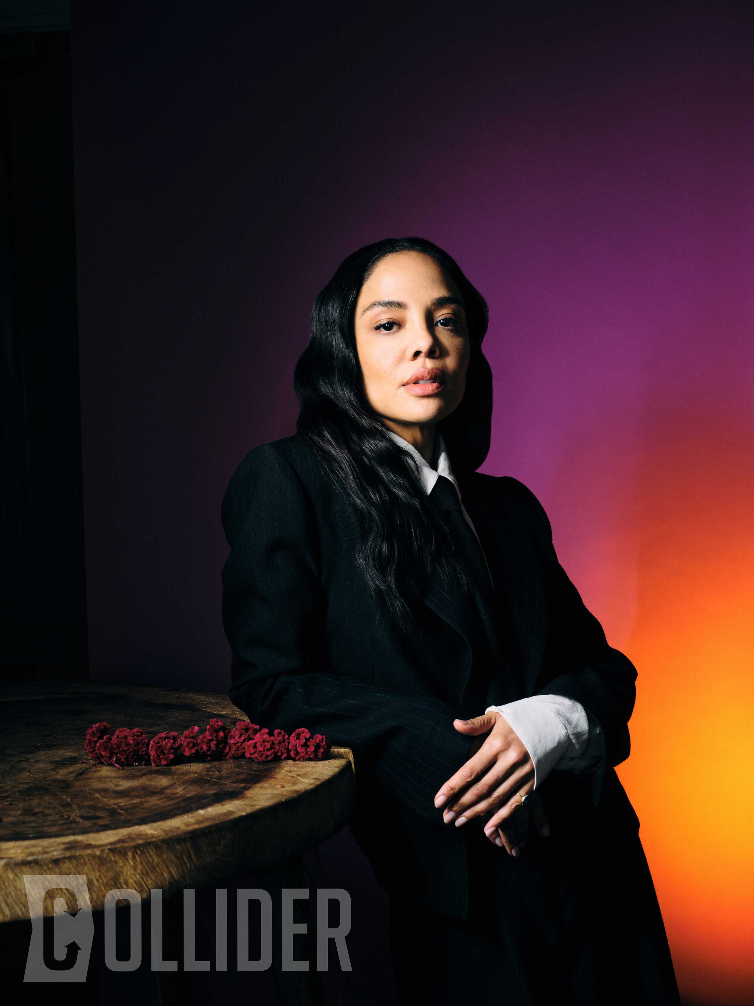 Tessa Thompson photographed by Stephanie Diani for Collider in New York on December 2, 2025.