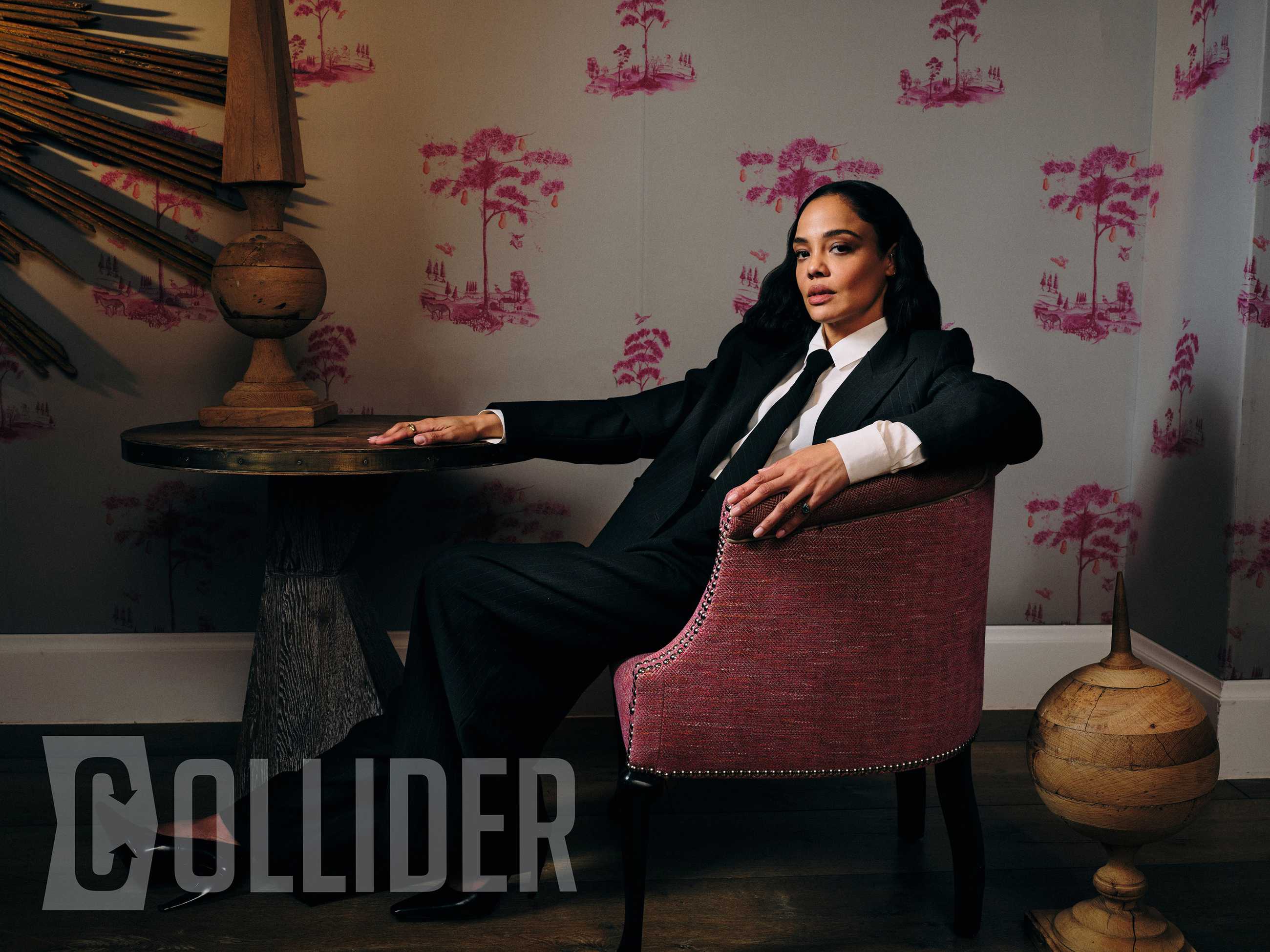 Tessa Thompson photographed by Stephanie Diani for Collider in New York on December 2, 2025.