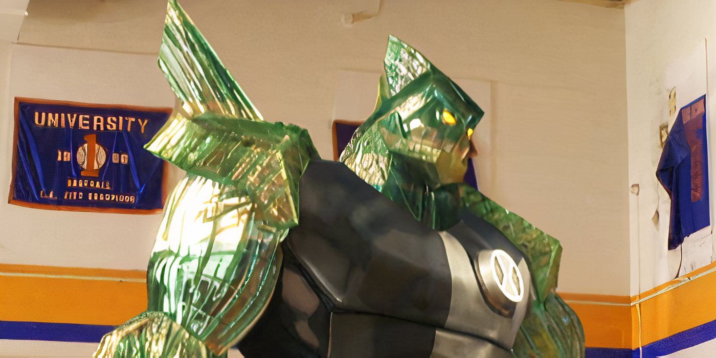 Diamondhead standing in the school gym in Ben 10: Race Against Time