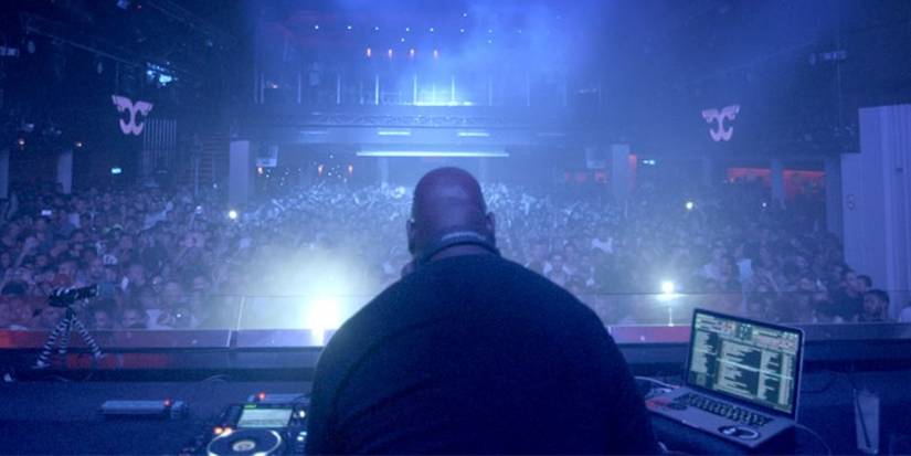 DJ playing for a crowd