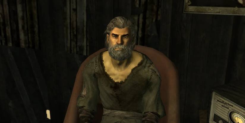  New Vegas sitting in a chair.