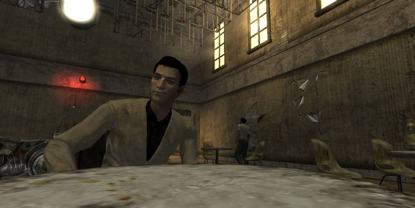  New Vegas, sitting at a table.