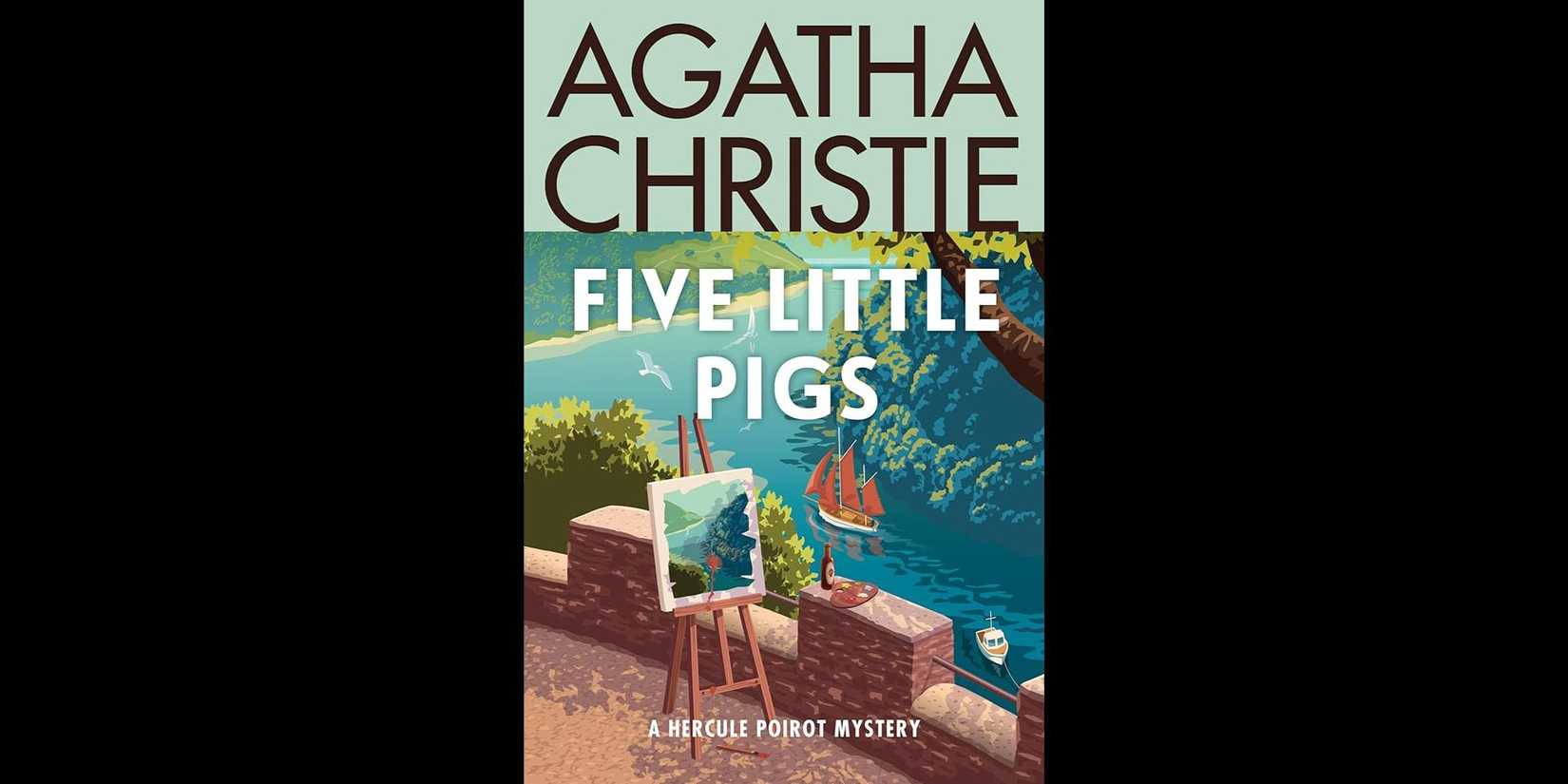 Book cover of Five Little Pigs by Agatha Christie.