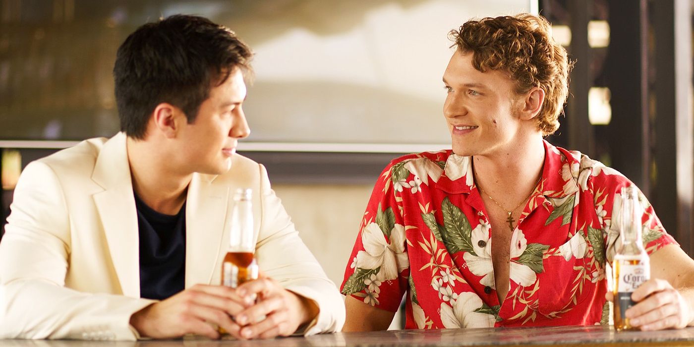 Hudson Williams and Connor Storrie in Heated Rivalry