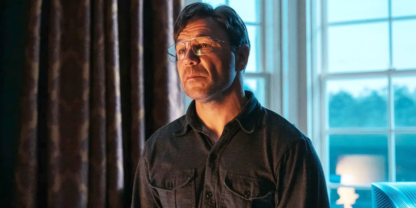 Stephen Graham wears glasses and looks off screen in 'Heel'