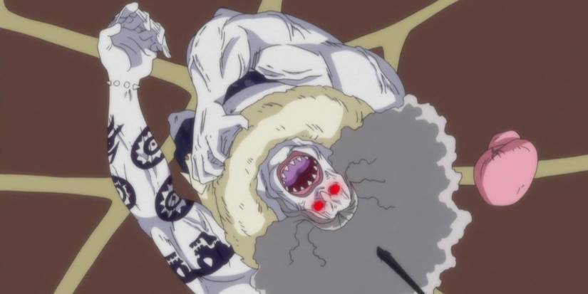 Hordy Jones in a drug-fueled rage in One Piece