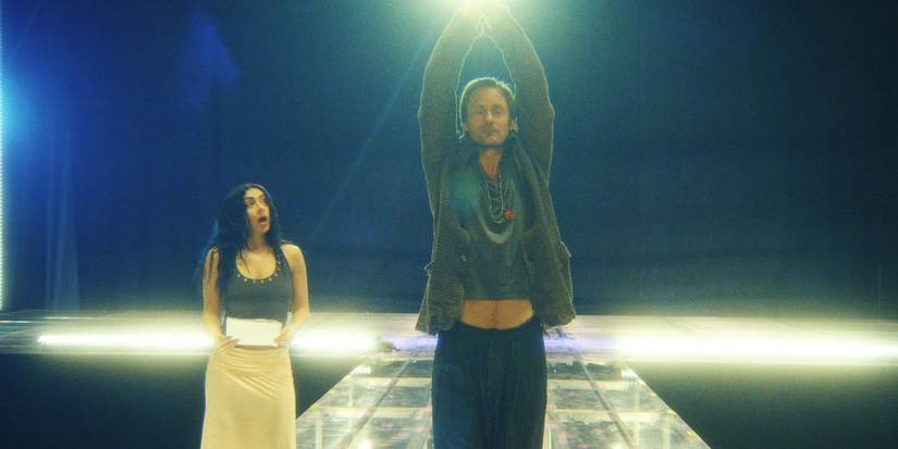 Charli XCX and Alexander Skarsgard in The Moment