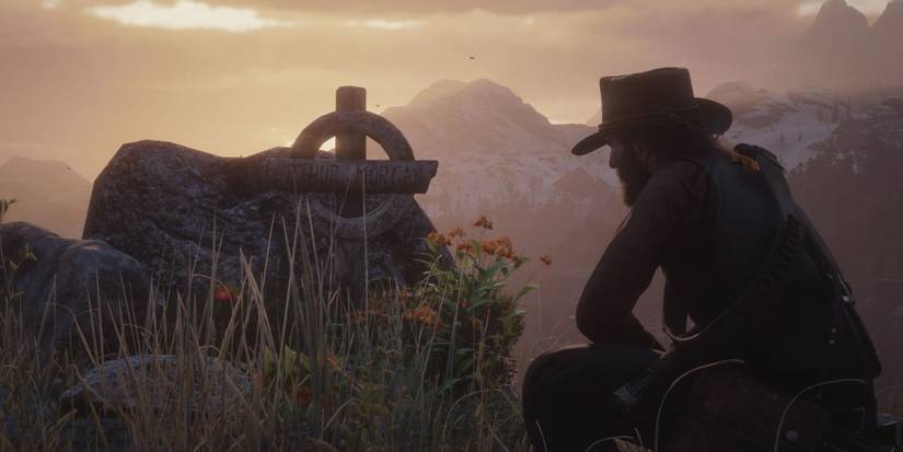 Arthur's grave in 'Red Dead Redemption 2'