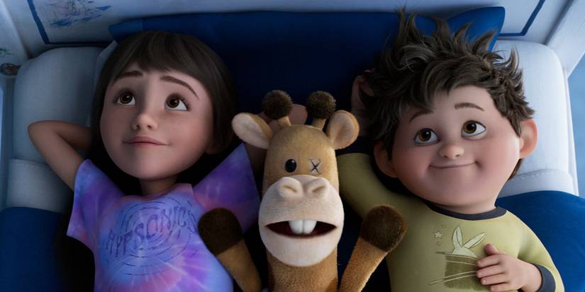 Stevie, Baloney Tony and Elliot are lying on their bed, looking up dreamily.