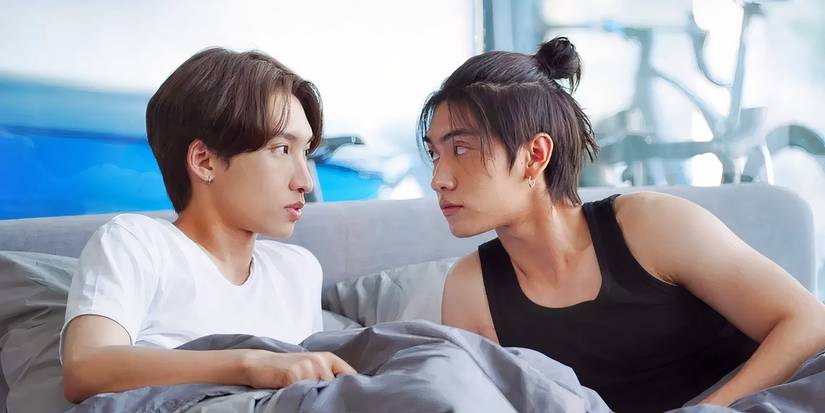 Love in the Air's main couple in bed together.