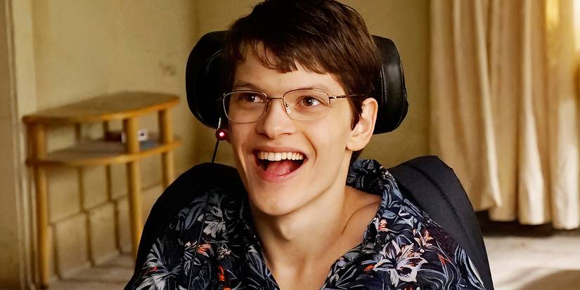 Micah Fowler smiling in Speechless