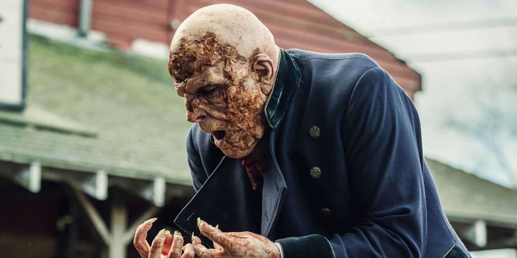 Zachary Quinto hunched and looking disfigured in NOS4A2