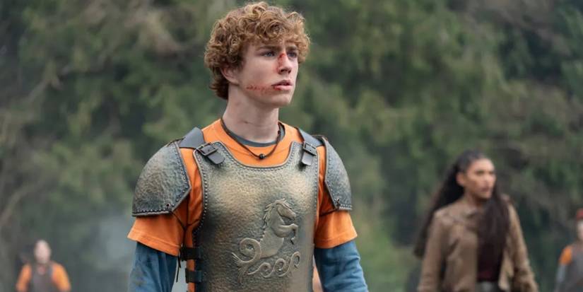 Walker Scoball as Percy in the final battle of Season 2 in 'Percy Jackson and the Olympians.'