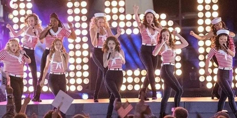 The Bellas perform "Cheap Thrills" in 'Pitch Perfect 3.'