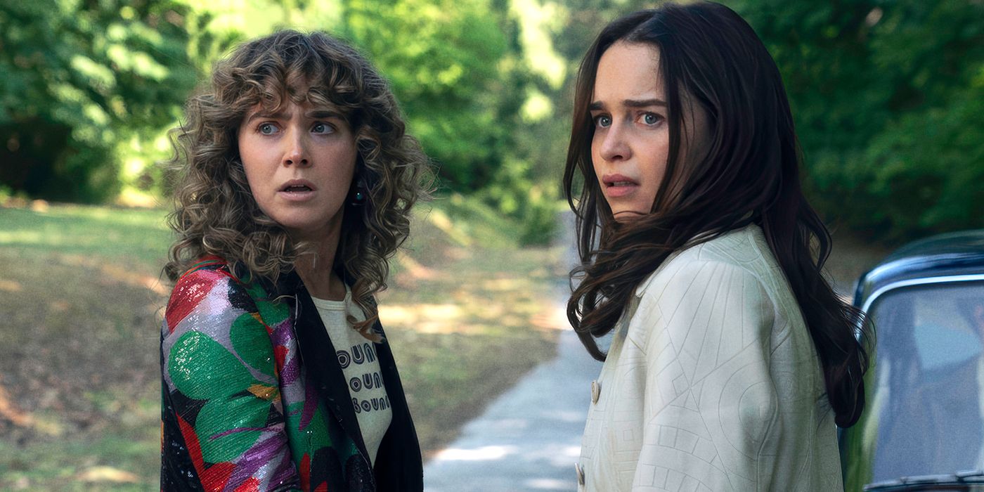 “Someone Saved My Life Tonight” Episode 108 — Pictured: (l-r) Haley Lu Richardson as Twila, Emilia Clarke as Bea in Ponies.