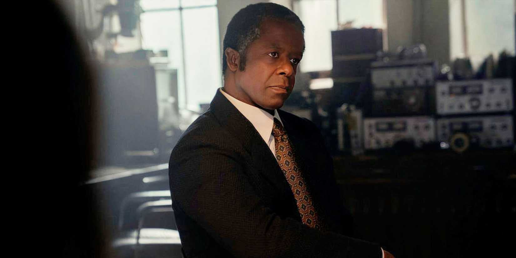 Adrian Lester as Dane looking slightly ahead in Ponies.