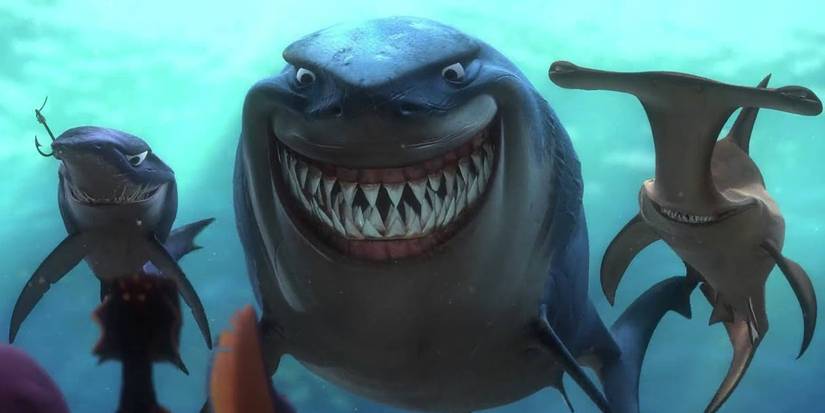 Smiling sharks in 'Finding Nemo'