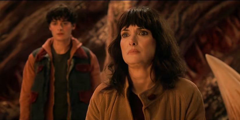 Stranger Things Season 5 Joyce Byers (Winona Ryder) smug after decapitating Vecna in finale.