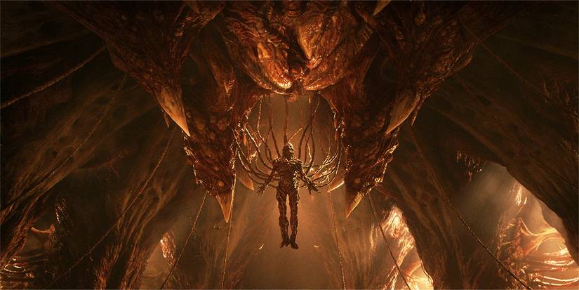 Vecna hangs inside the Mind Flayer in Season 5.