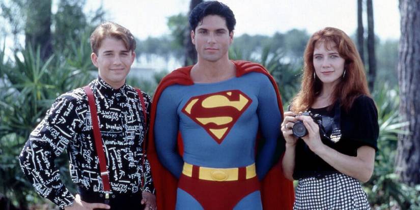 Andy McCalister (Ilan Mitchell-Smith), Clark Kent/Superboy (Gerard Christopher), and Lana Lang (Stacy Haiduk) on 'Superboy'