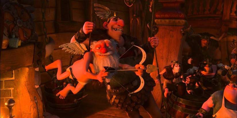 The patrons of the Snuggly Duckling singing I've Got a Dream