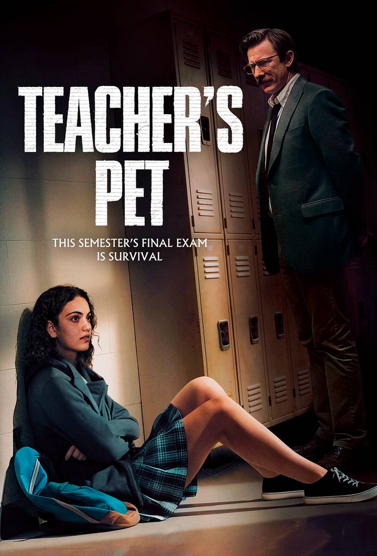 The poster for Teacher's Pet, with Michelle Torian and Luke Barnett.