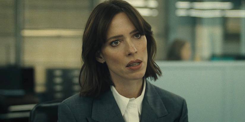Rebecca Hall as FBI Agent Jordan Bennett looking frustrated in The Beauty