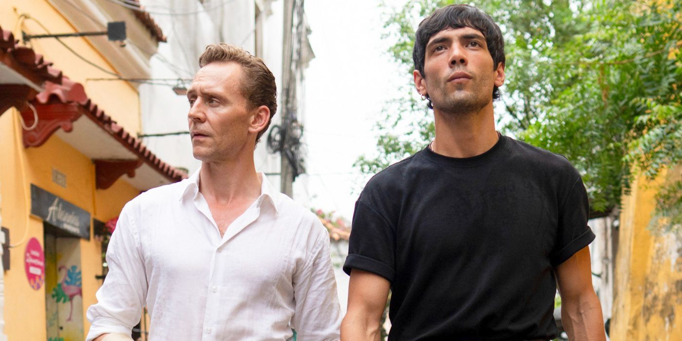 Jonathan Pine and Teddy Dos Santos walking down the street in The Night Manager Season 2 Episode 3