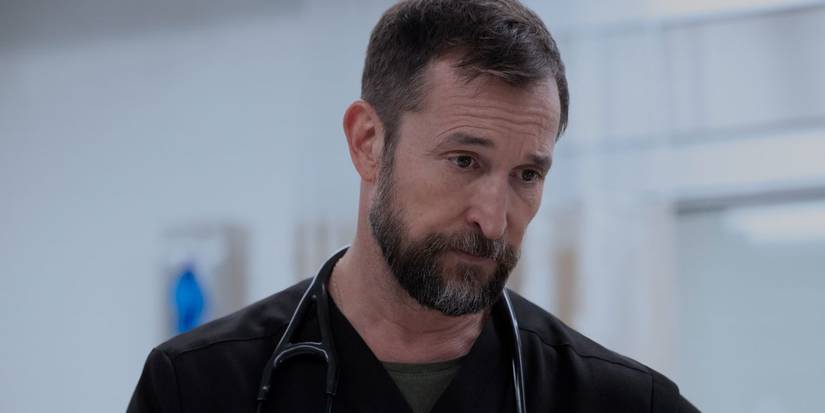 Dr. Michael Robinavitch (Noah Wyle) looking sad on 'The Pitt'