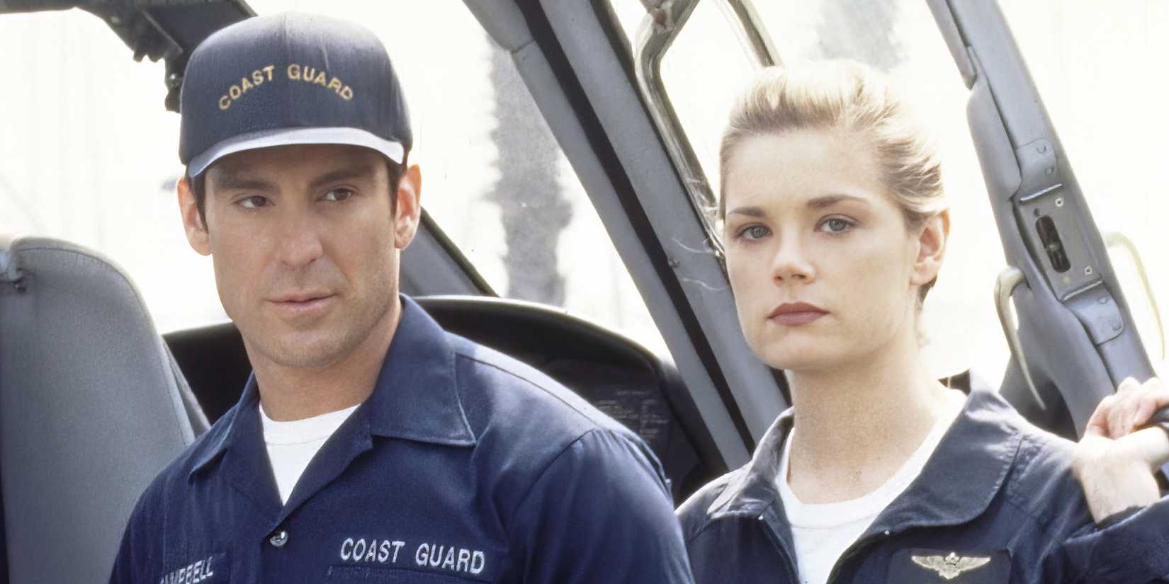 Jarod (Michael T. Weiss) and Martha (Marjorie Monaghan) in the Coast Guard in The Pretender episode "Every Picture Tells a Story."