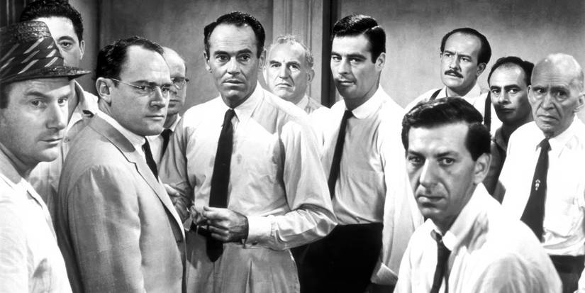 The 12 men in the jury in 12 Angry Men