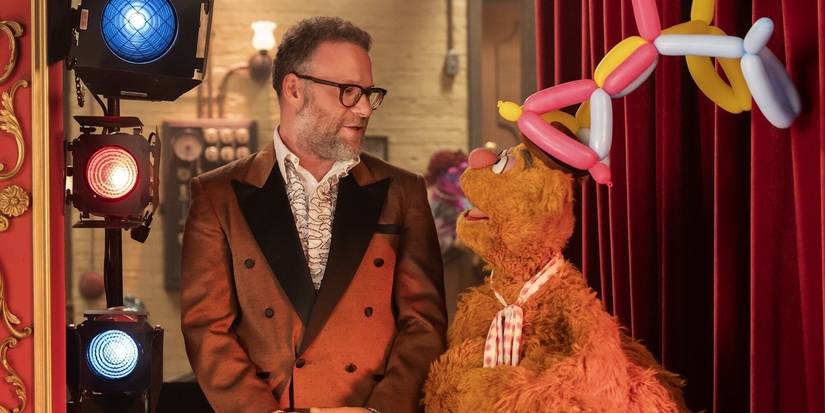 Seth Rogen and Fozzie Bear in The Muppet Show