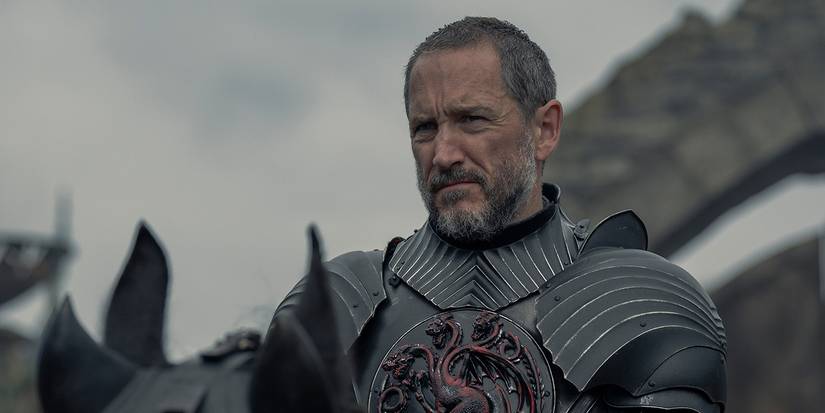 Bertie Carvel as Baelor Targaryen in his armor in A Knight of the Seven Kingdoms